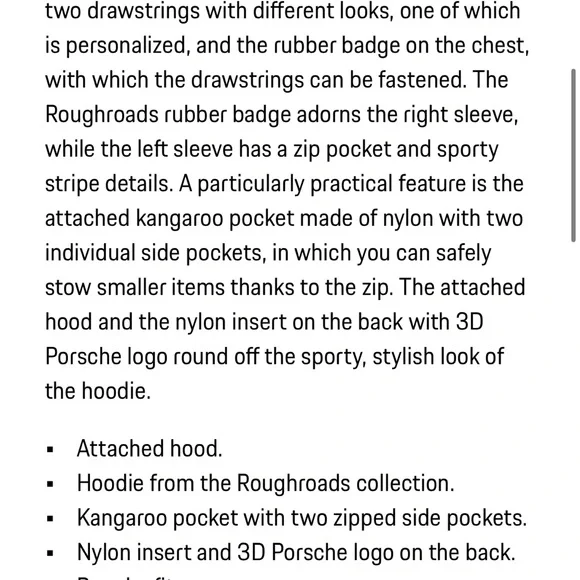 NWT Porsche Rougheoads hoodie - Picture 7 of 7